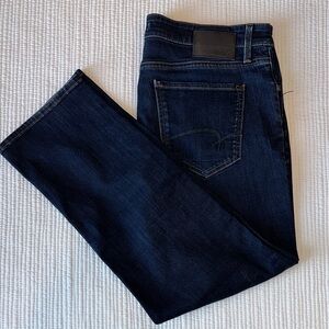 Mavi Men's Dark Blue Jeans Deep Indigo Zach Straight Leg 36/30